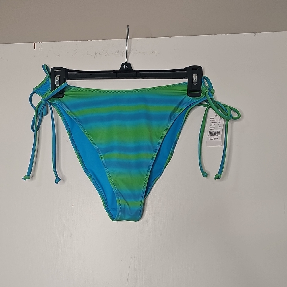 PacSun Vibrant Blue and Green Bikini Bottom